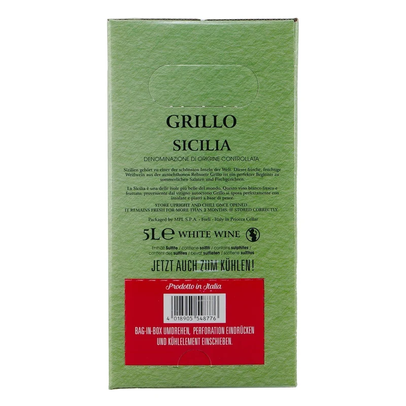 Casalina di Siziano Grillo DOC -trocken- 5,0L BIB