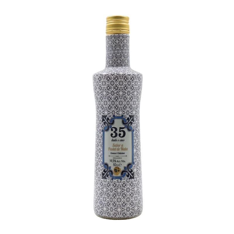 Licor 35 Licor de Pastel de Nata Garrafa Azulejo