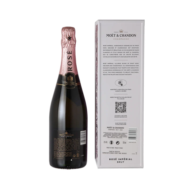 Moët & Chandon Rosé Impérial Champagner in exklusiver Geschenkpackung aus Metall