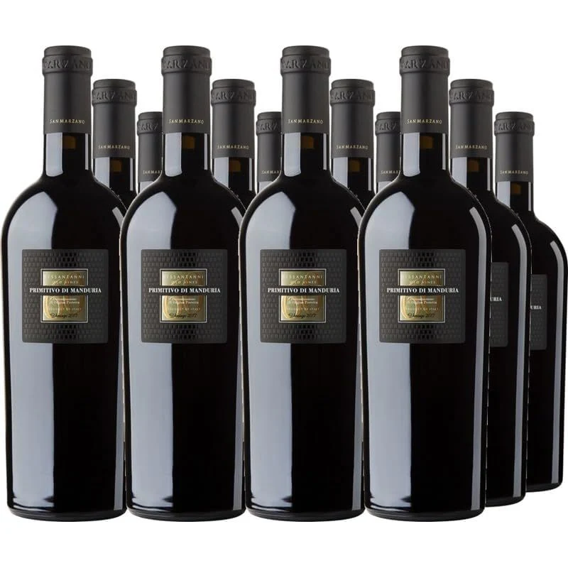 San Marzano Sessantanni Primitivo di Manduria 2019 12 Flaschen Rotwein 0,75L 14,5% vol