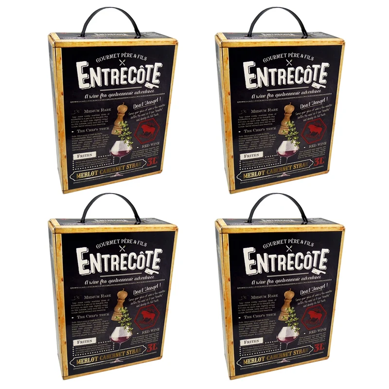 Bag-in-Box - ENTRECOTE - Merlot Cabernet Syrah - Rotwein - 3L