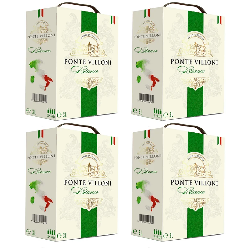 Bag-in-Box Italienischer Weißwein lieblich BiB 3L - Ponte Villoni, Italien