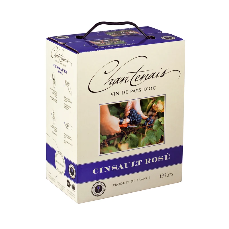 BIB 4 er Set Rot/Weiss/Rose -Cabernet-Sauvignon, Merlot, Cinsault, Sauvignon - Bag in Box Probierpaket