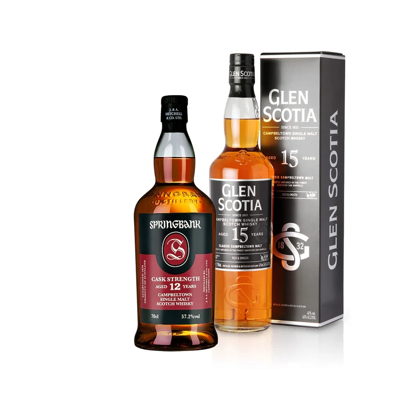 Springbank 12 Jahre Whisky Set 2 - 1x Springbank 12 Jahre - 1x Glen Scotia 15 Jahre American Oak