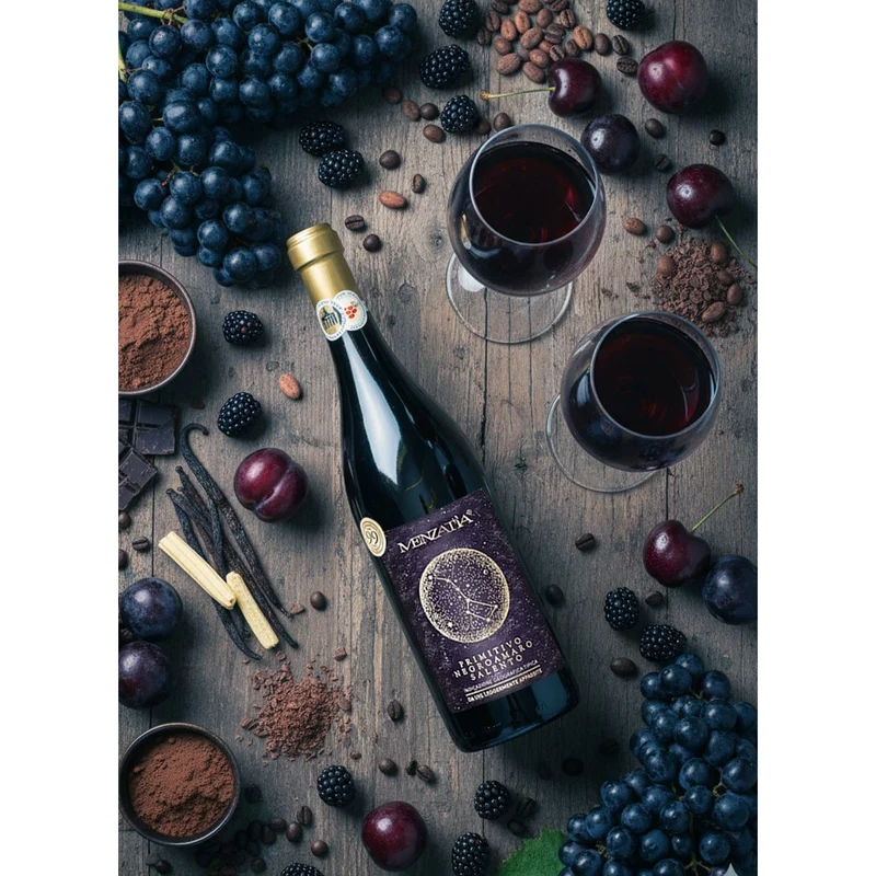 Menzatia Primitivo Negroamaro Salento IGT – Rotwein – 0,75 L – 13,5%