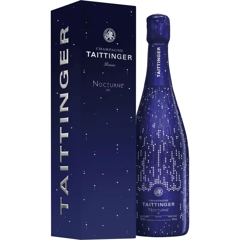 Taittinger Nocturne Sec City Lights Blanc in Geschenkpackung