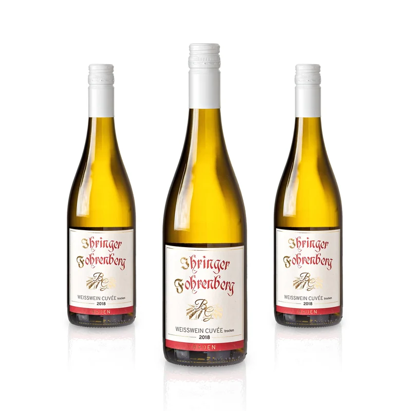 Weißwein trocken 2018 | Fruchtig-Frischer Mix aus Grauburgunder Weißburgunder Chardonnay | WBK Glatt - Ihringen am Kaiserstuhl/Baden, Deutschland