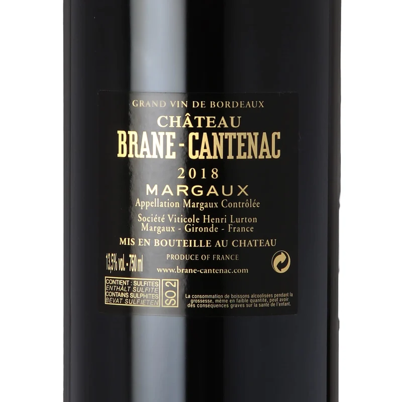 2018 Château Brane-Cantenac Rotwein trocken Margaux 2ème Cru Classé