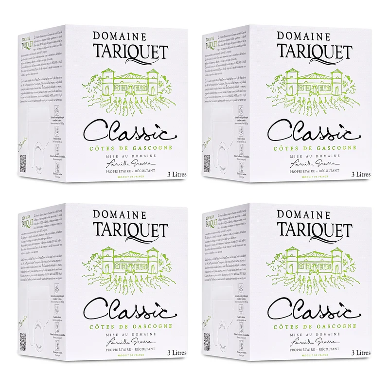 Domaine Tariquet - Vin blanc Classic - Côtes de Gascogne IGP - trocken - Bag-in-Box 3L