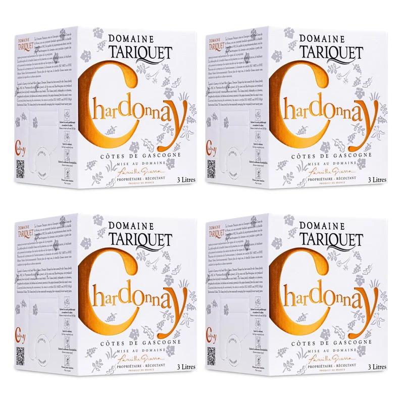 Domaine Tariquet - Vin blanc Chardonnay - Côtes de Gascogne IGP - trocken - Bag-in-Box 3L