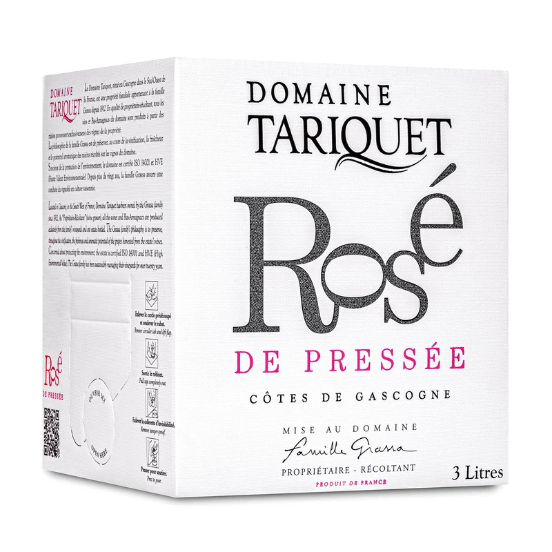 Domaine Tariquet - Rosé - Côtes de Gascogne IGP - trocken - Bag-in-Box 3L
