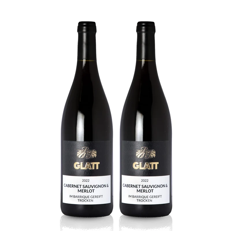 2022 Cabernet Sauvignon & Merlot Barrique Rotwein trocken, GLATT, Qualitätswein vom Kaiserstuhl/Baden, Deutschland