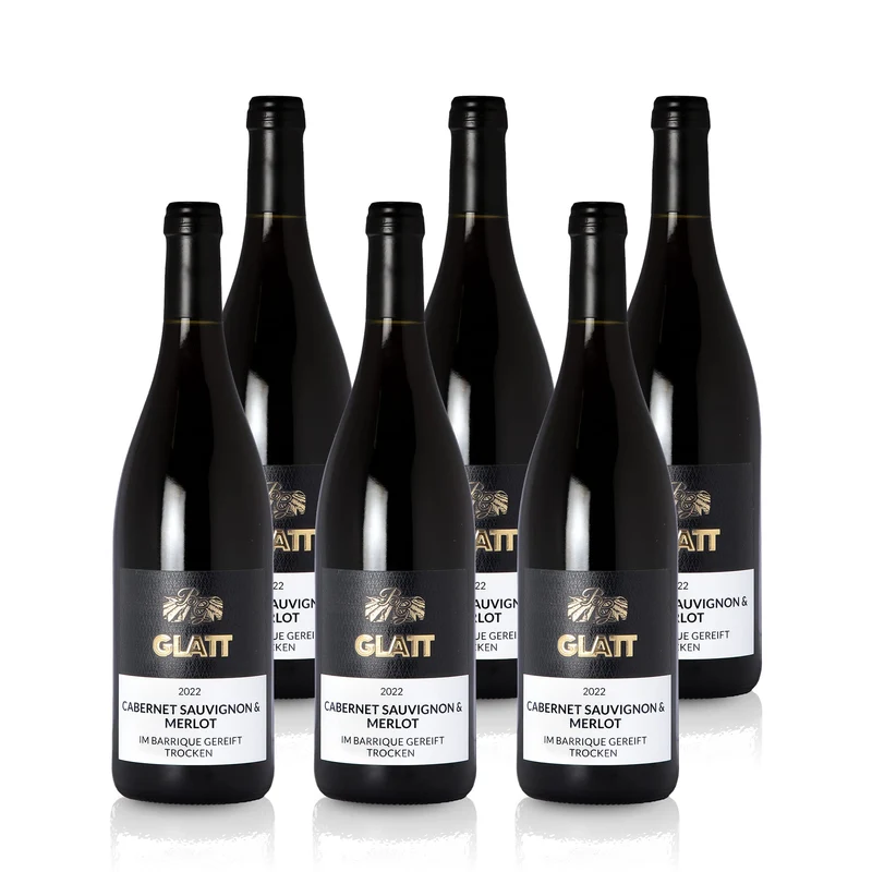 2022 Cabernet Sauvignon & Merlot Barrique Rotwein trocken, GLATT, Qualitätswein vom Kaiserstuhl/Baden, Deutschland