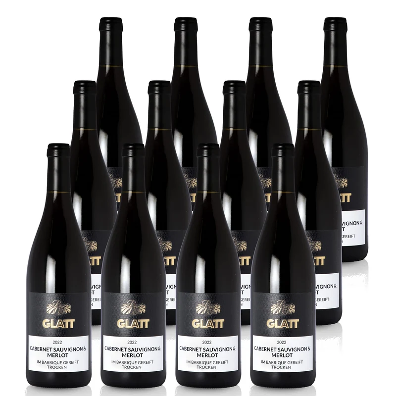 2022 Cabernet Sauvignon & Merlot Barrique Rotwein trocken, GLATT, Qualitätswein vom Kaiserstuhl/Baden, Deutschland