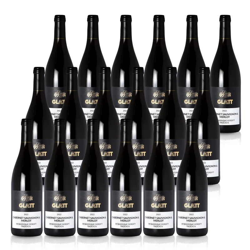 2022 Cabernet Sauvignon & Merlot Barrique Rotwein trocken, GLATT, Qualitätswein vom Kaiserstuhl/Baden, Deutschland