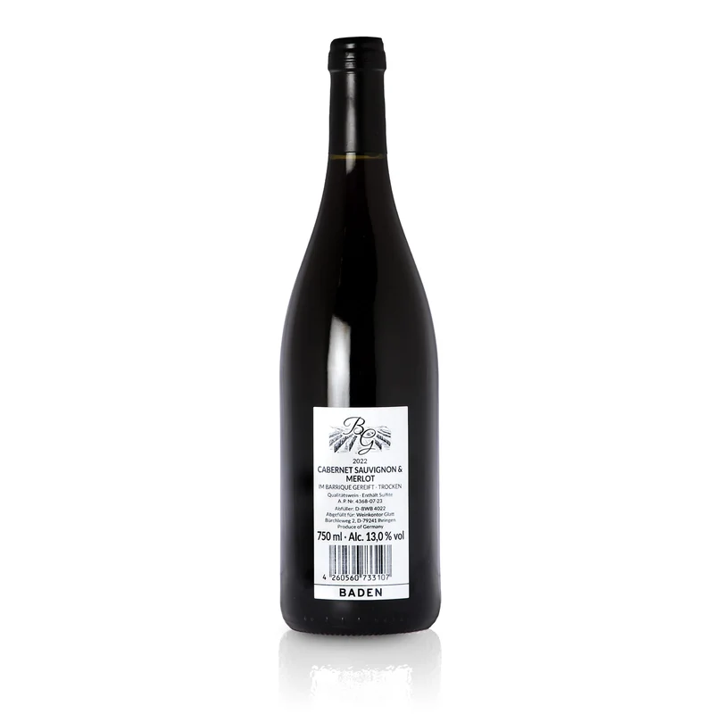 2022 Cabernet Sauvignon & Merlot Barrique Rotwein trocken, GLATT, Qualitätswein vom Kaiserstuhl/Baden, Deutschland