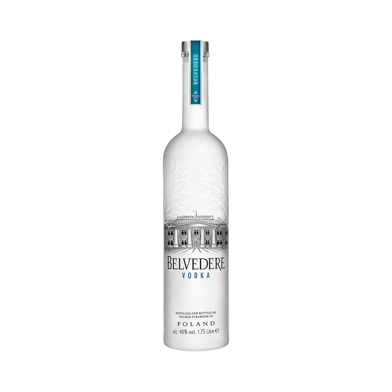 Belvedere Premium Vodka 1,75L 40% Vol. Flasche mit LED Beleuchtung im Boden