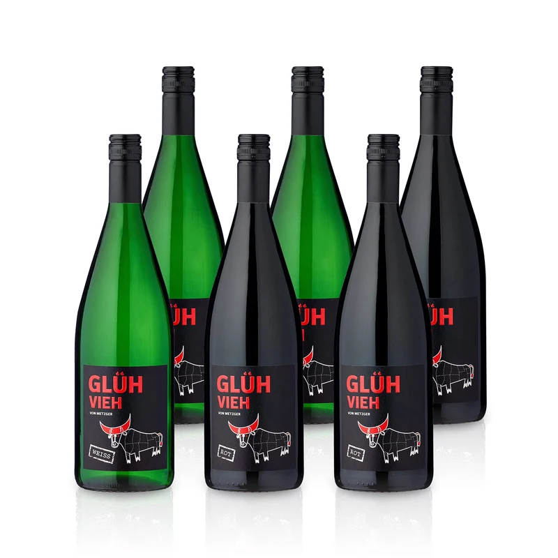 GLÜHVIEH Glühwein Probierpaket Rot & Weiß - Weingut Metzger