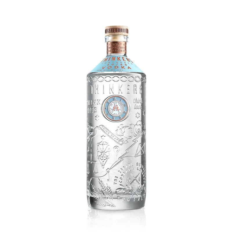Thinkers Vodka 40-60 - samtig-seidiger Premium Vodka aus rotem Winterweizen - 700ml, 40% vol