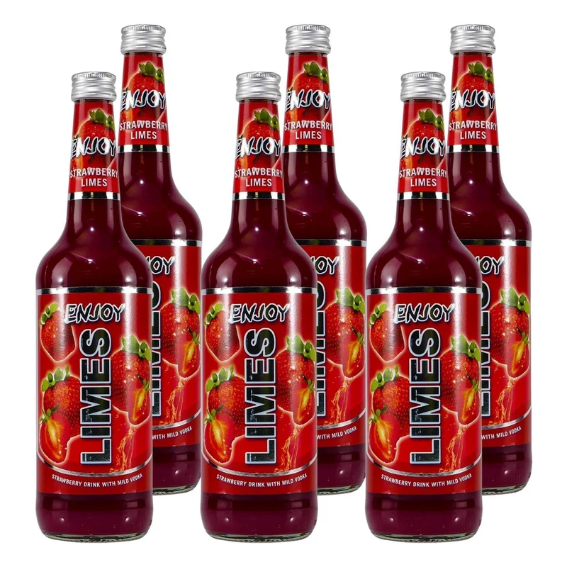 ENJOY Limes Erdbeer Likör (6 x 0,7L)