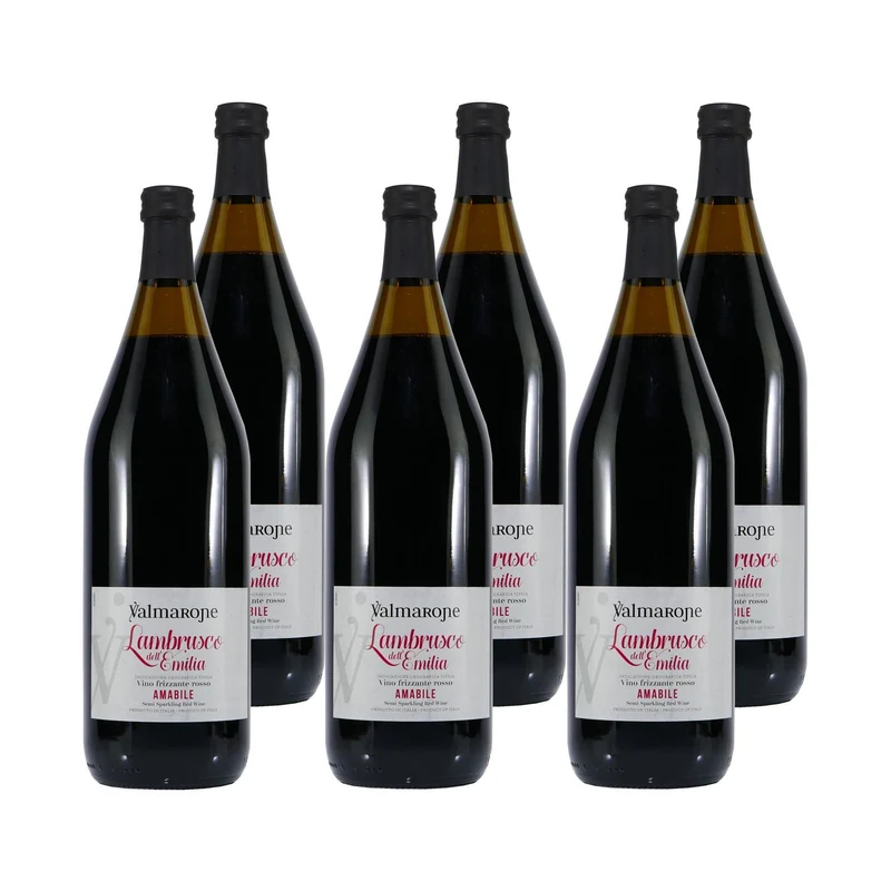 Valmarone Lambrusco Perlwein -lieblich- (6 x 1,5L)