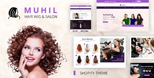 Muhil | Hair Wig & Hair Stylist Service Shopify Theme
