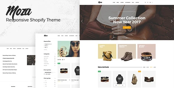 Moza - Drag & Drop Minimal Responsive Shopify Theme