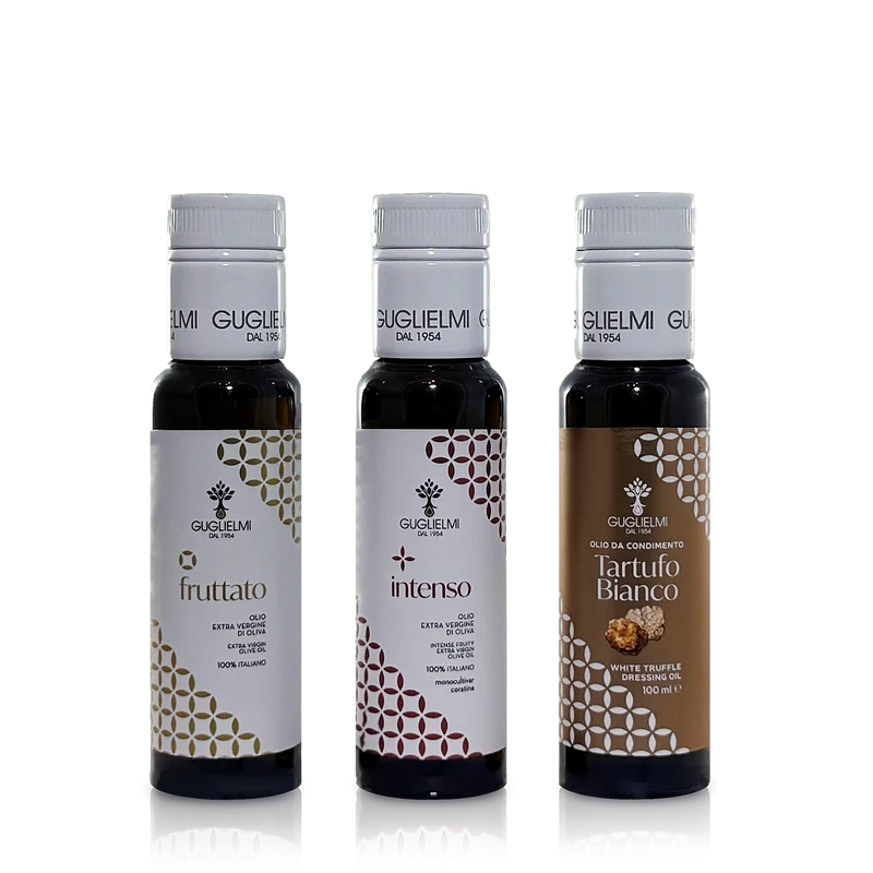 Olivenöl Probier- und Präsentbox, zum verfeinern 3x100ml