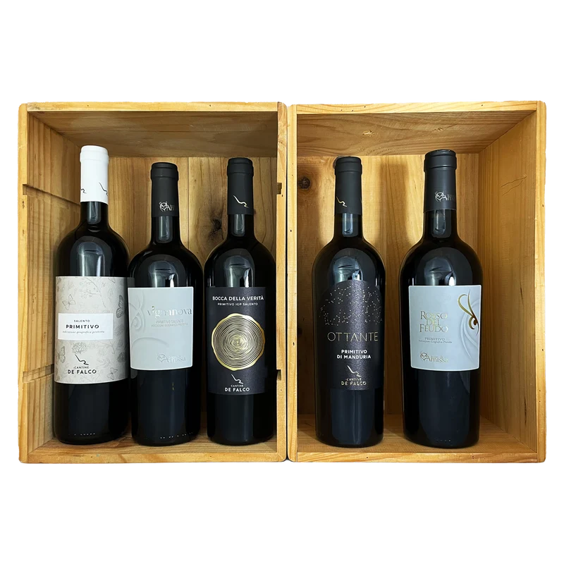 Primitivo Selektion 5 Fl. mit Profikorkenzieher !