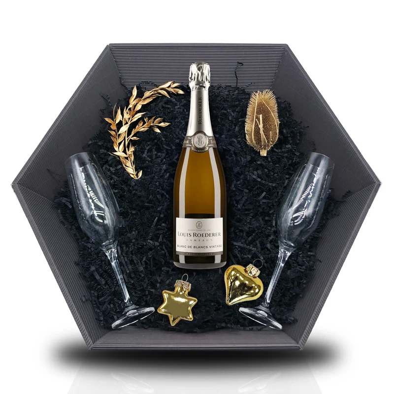 Roederer Blanc de Blancs Brut 2015 Champagner 0,75L 12,5% Vol Giftbasket