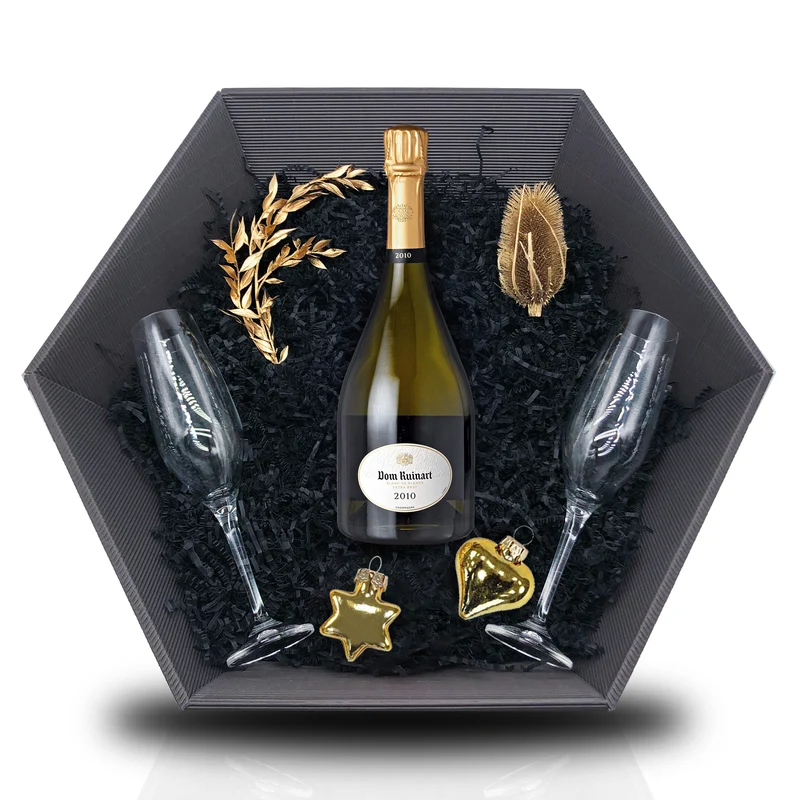 Dom Ruinart Blanc de Blancs 2010 Champagner (0,75 l) mit Geschenkpackung 12% Vol Giftbasket