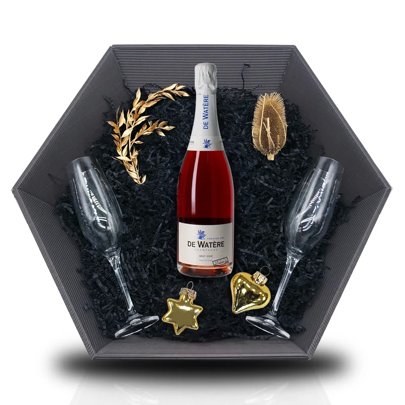 Champagne de Watère Prestige Brut Rosé 0,75L 12,5% Vol Giftbasket