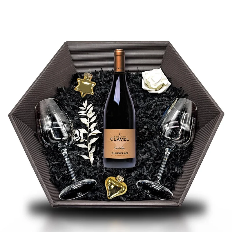 2017 Domaine Clavel Cotes du Rhone Villages Chusclan Cordelia - Frankreich 0,75L 13,5% Vol Giftbasket