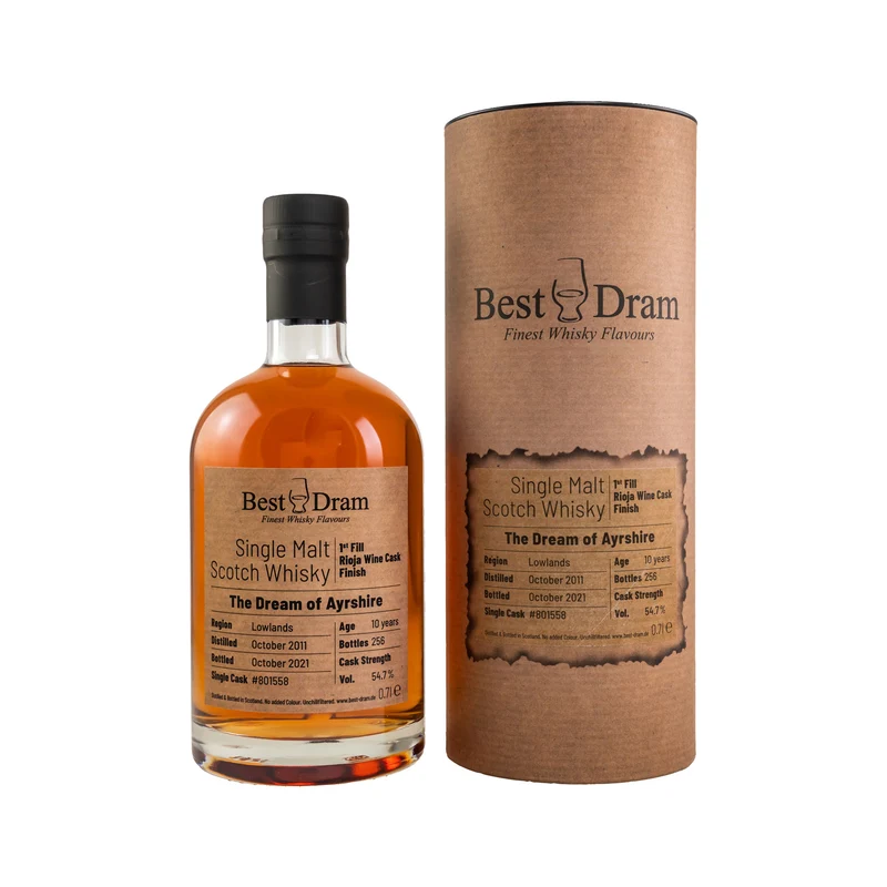 Dream of Ayrshire 2011/2021 - 10 Jahre - 1st Fill Rioja Cask #801558 - Best Dram