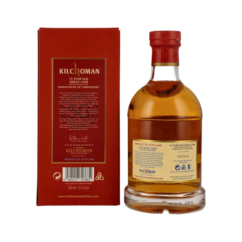 Kilchoman Vintage 2010 54,5% - 13 Jahre Single Cask – Bourbon Cask Matured - Single Malt Scotch Whisky