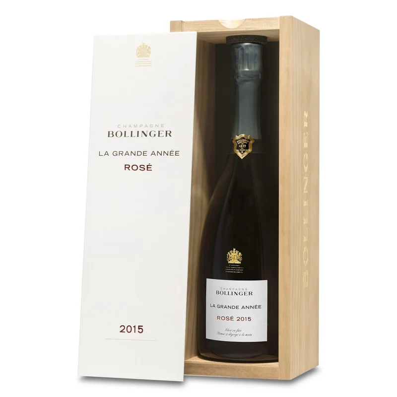Bollinger La Grande Anneé Rosé 2015 Champagner in Holzkiste750 ml