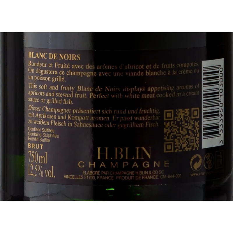 Champagne Blanc de Noirs white - H.Blin