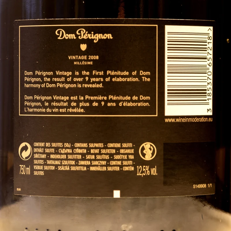 Dom Pérignon Vintage 2008 Brut Champagner (1 x 0.75 l)