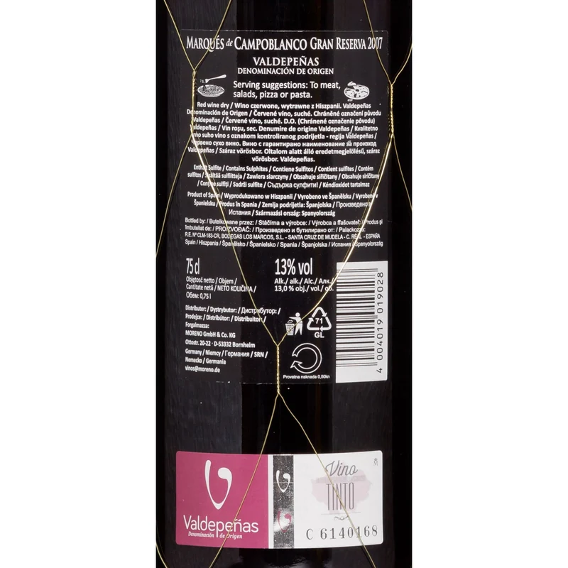 2007er Marqués de Campoblanco Gran Reserva, Spanien - Bodegas Los Marcos
