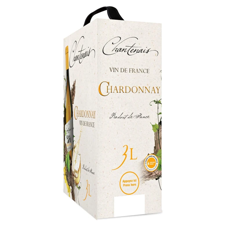 Chantenais Chardonnay Weißwein trocken Vin de France Bag-in-Box 3 l