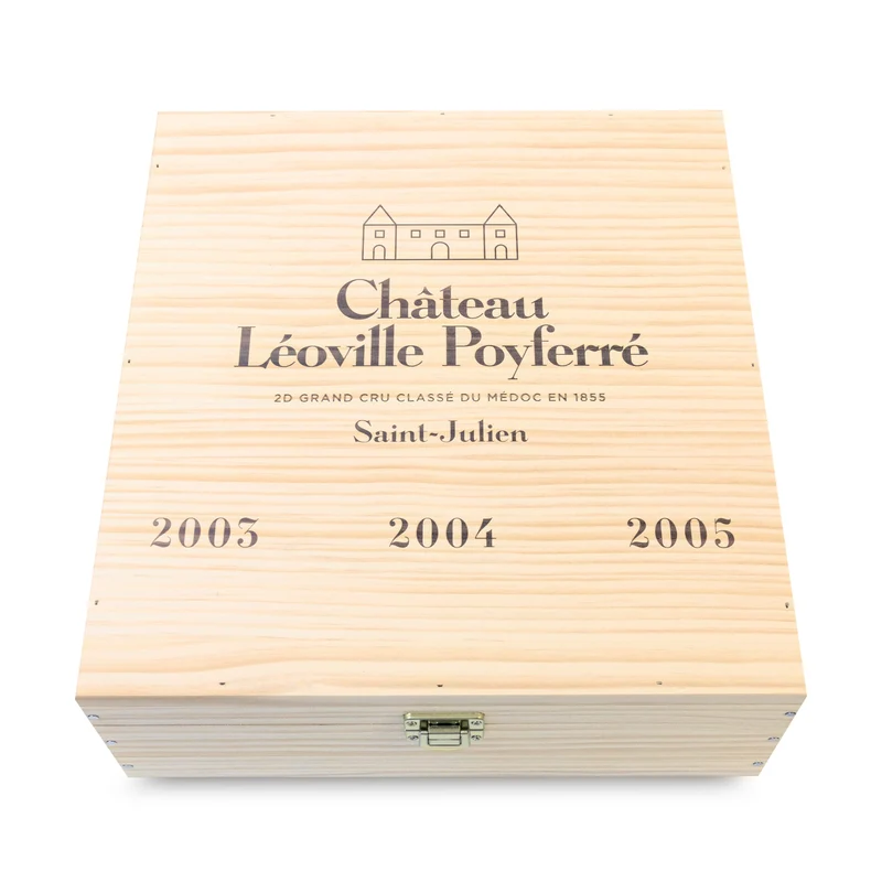 Château Léoville Poyferré "Caisse Trilogie" - 3 Flaschen Rotwein trocken (1,5 l) in limitierter Holzbox - Bordeaux Frankreich
