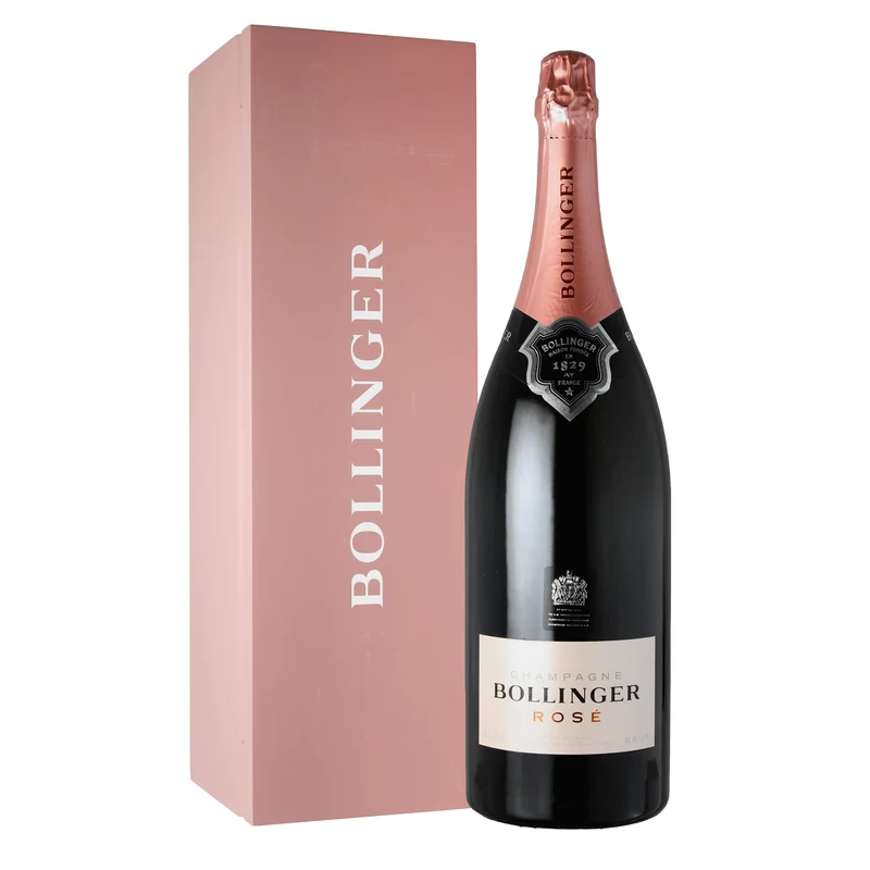 Bollinger Rosé Champagner Brut in Holzkiste 3l