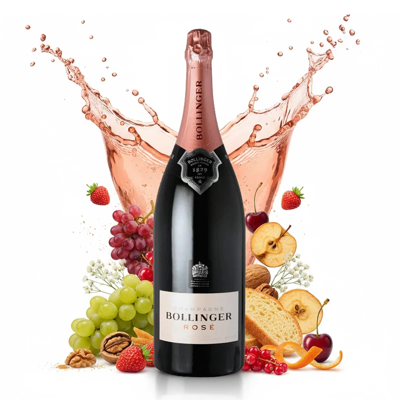Bollinger Rosé Champagner Brut in Holzkiste 3l