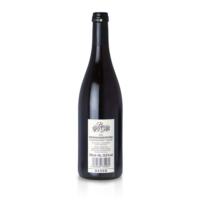 2021 Spätburgunder Barrique Rotwein trocken • GLATT • Qualitätswein vom Kaiserstuhl/Baden, Deutschland