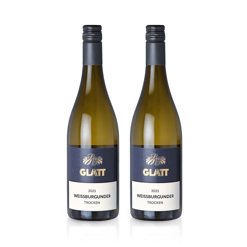 2021 Weißburgunder Weißwein trocken • GLATT • Qualitätswein vom Kaiserstuhl/Baden, Deutschland
