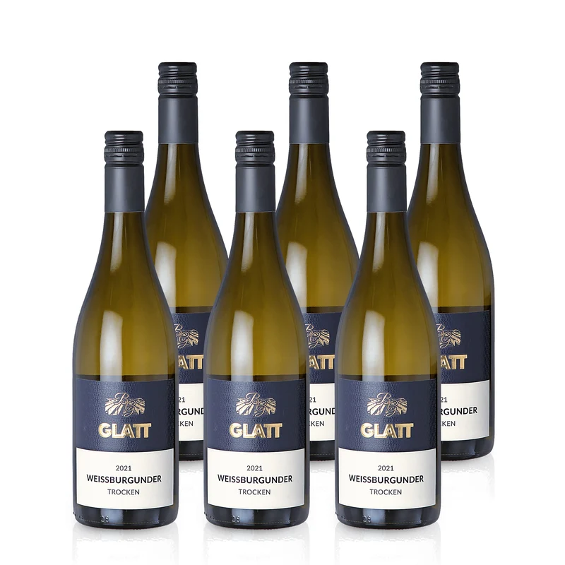 2021 Weißburgunder Weißwein trocken • GLATT • Qualitätswein vom Kaiserstuhl/Baden, Deutschland