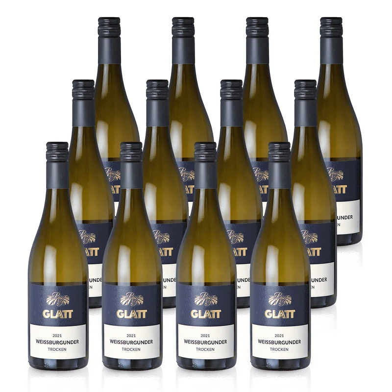 2021 Weißburgunder Weißwein trocken • GLATT • Qualitätswein vom Kaiserstuhl/Baden, Deutschland