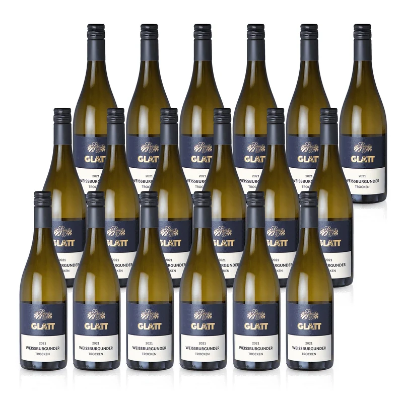 2021 Weißburgunder Weißwein trocken • GLATT • Qualitätswein vom Kaiserstuhl/Baden, Deutschland