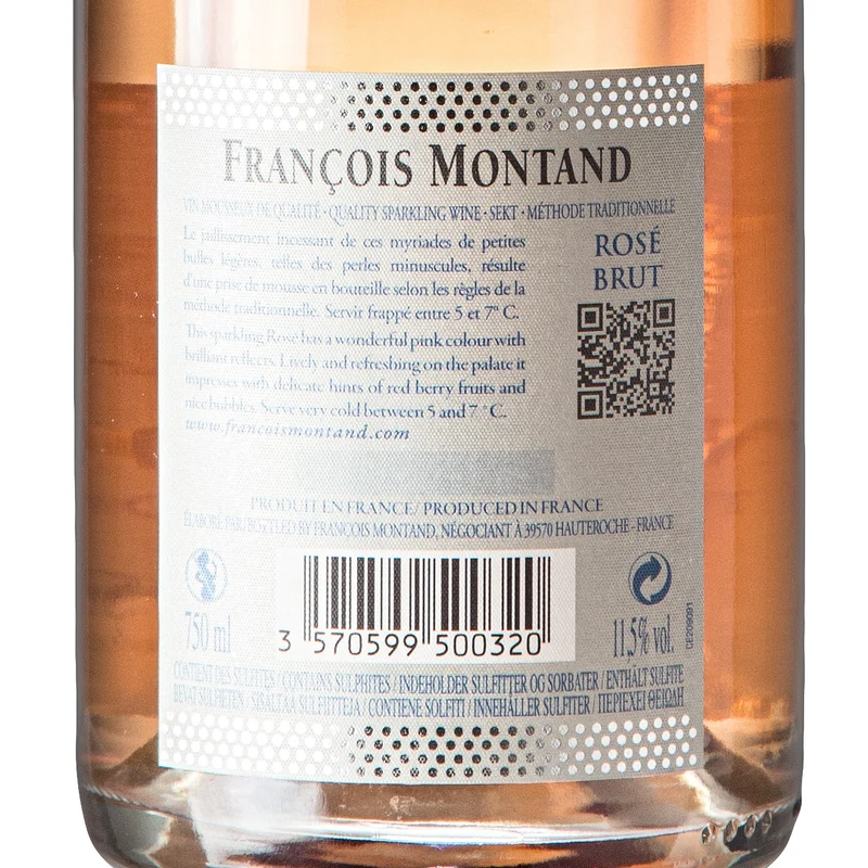 Rosé Sekt Brut – François Montand – Méthode Traditionelle – Jura, Frankreich