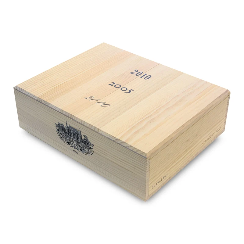 Figeac 2010, Palmer 2005, Leoville Las Cases 2000 Magnum Sammlerbox - 3 Flaschen Rotwein trocken (1,5 l) in limitierter Holzbox